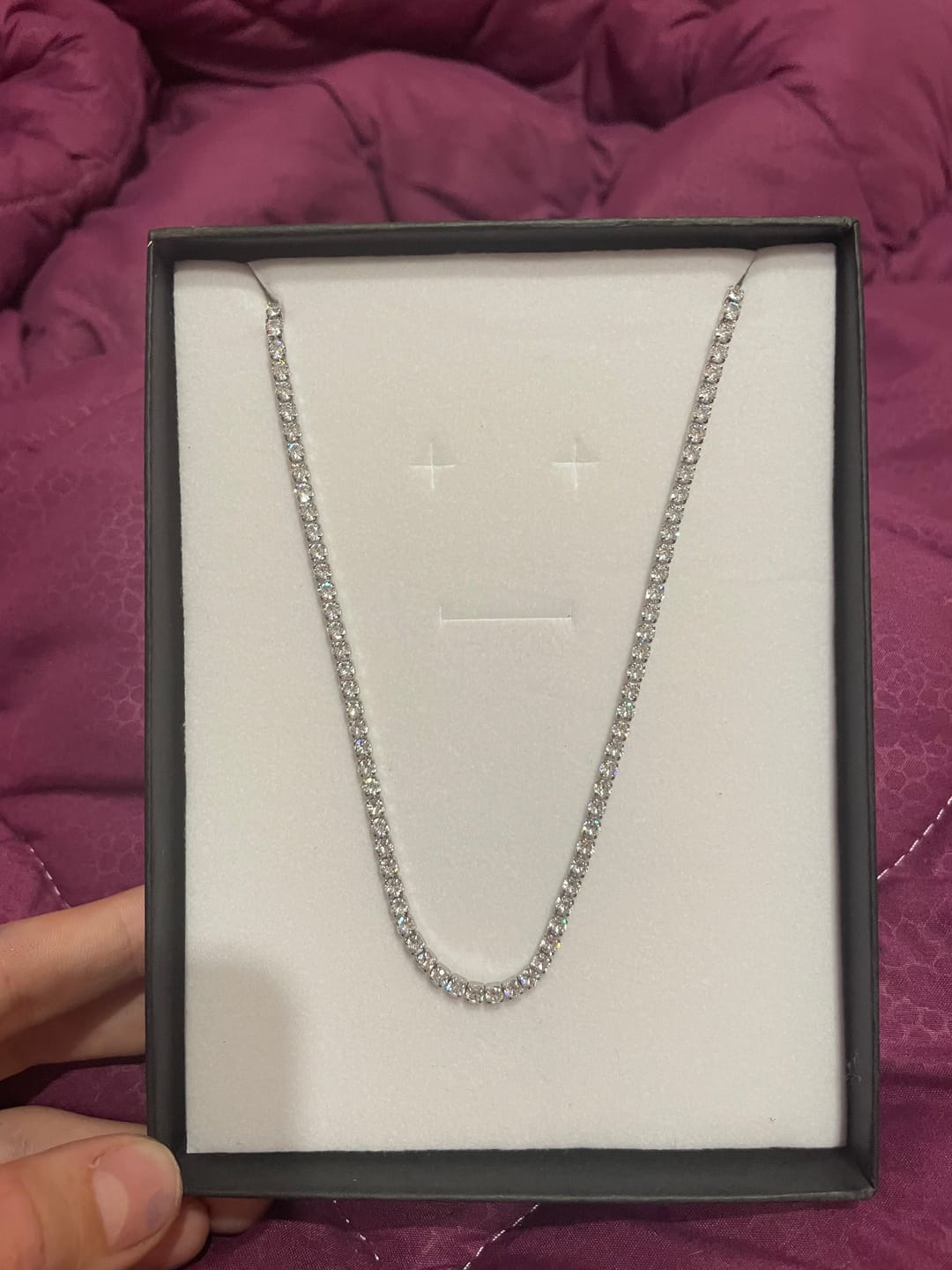 Customer photo review of Collana Ice Tennis - Silver