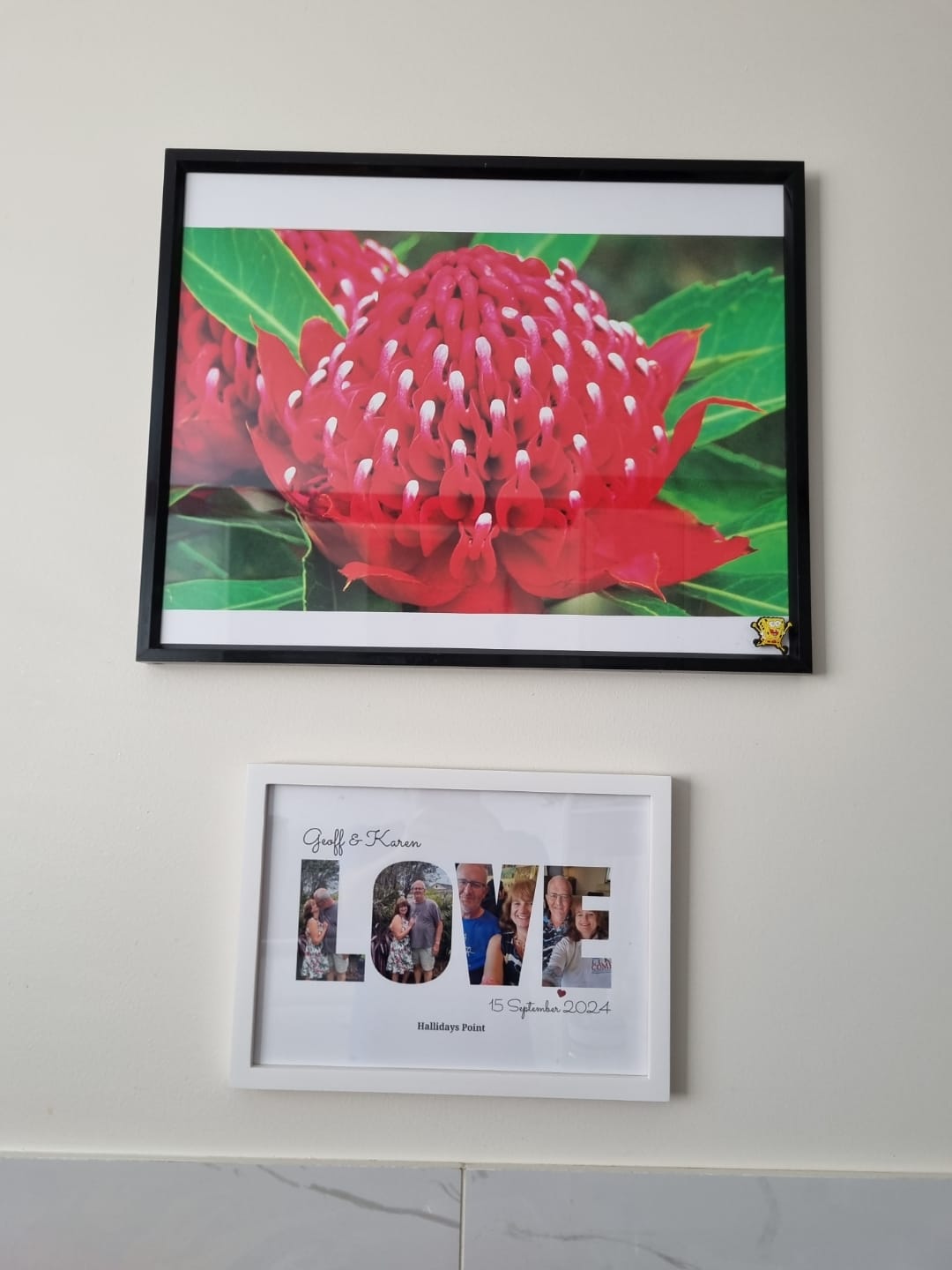 Customer photo review of Love - Personalised Poster