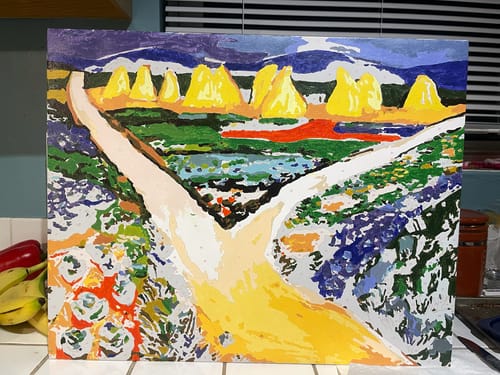 Customer photo review of Vegetable Fields - Paint by Numbers