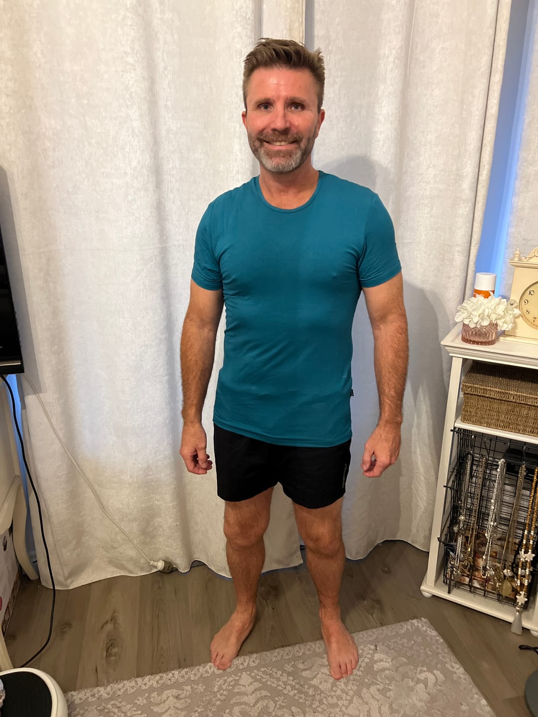 Customer photo review of Essential Bamboo T-Shirt - Teal
