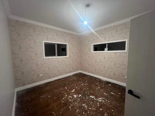 Customer photo review of Calvert Meadows Wallpaper - Beige