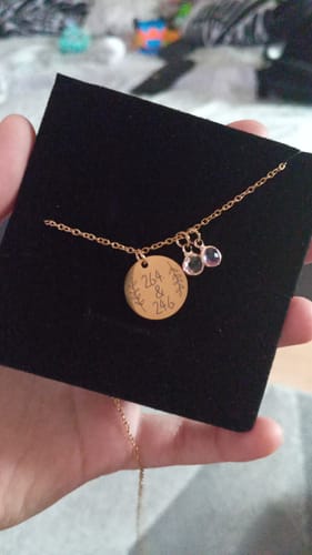 Customer photo review of Ogrlica: Mama Birthstone