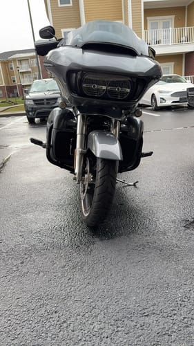 Customer photo review of HR3 Gauntlet Gray Metallic Vented Lower Fairing Kit For Harley Touring models 2014-2024