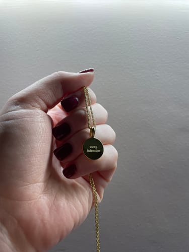 Customer photo review of Engravable Classic Disc Necklace