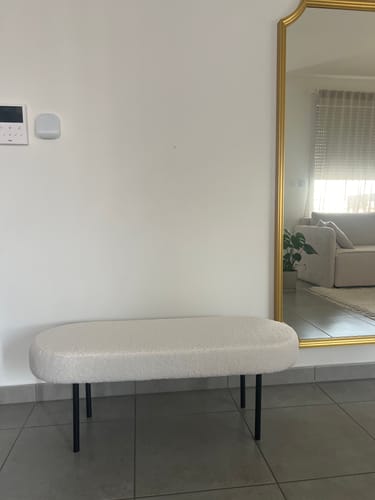 Customer photo review of OSLO - Banc en métal et bouclettes blanches