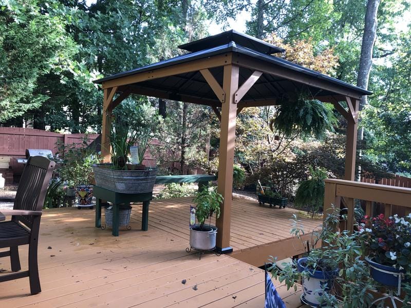 Customer photo review of Zedernholz Gazebo PAPS - 336cm x 336cm