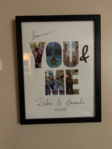 Customer photo review of You & Me - Personalised Poster