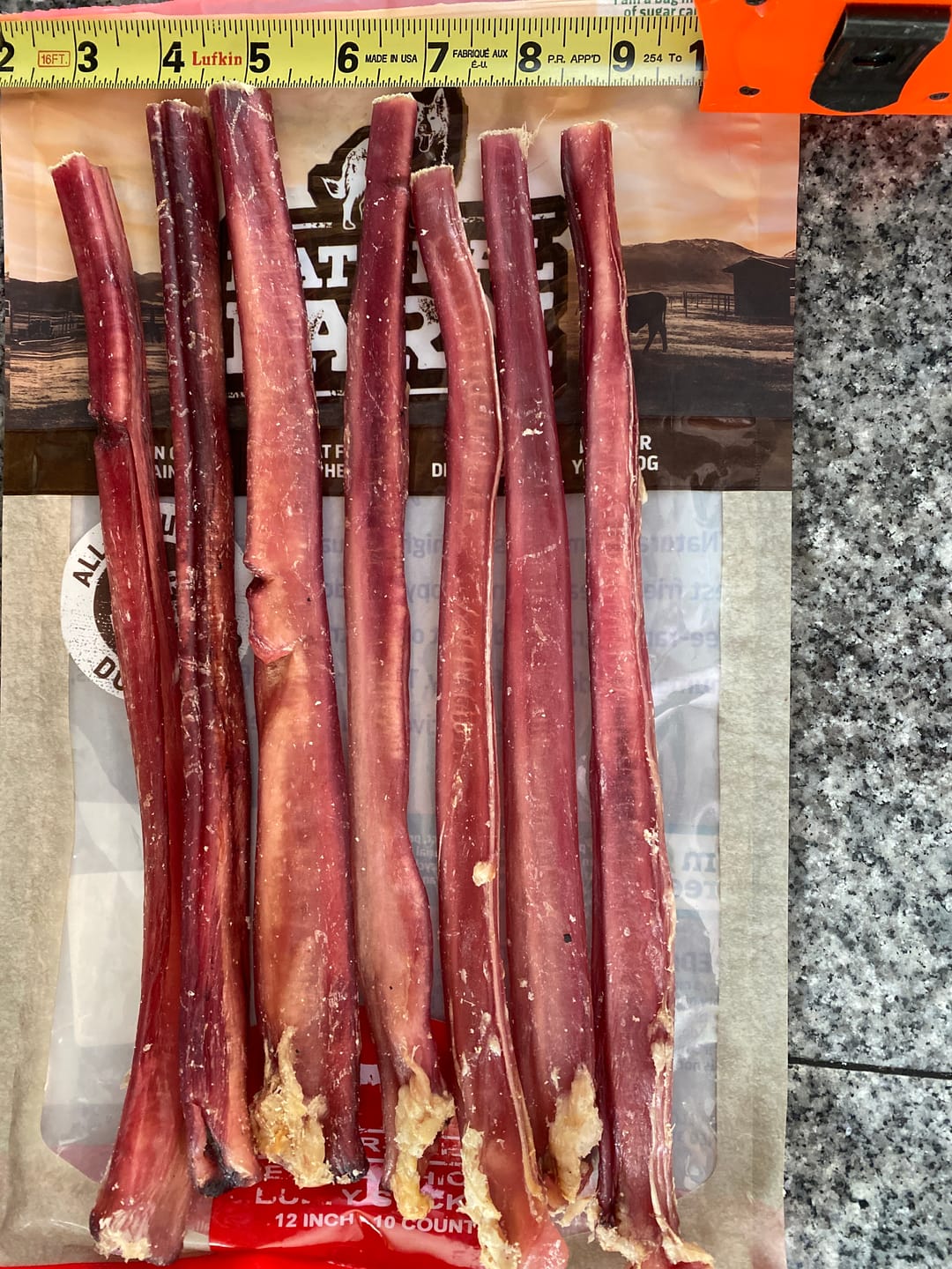Customer photo review of Extra Thick Bully Sticks - 12 Inch