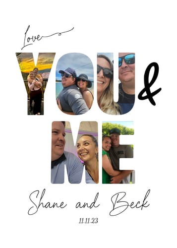 Customer photo review of You & Me - Personalised Poster