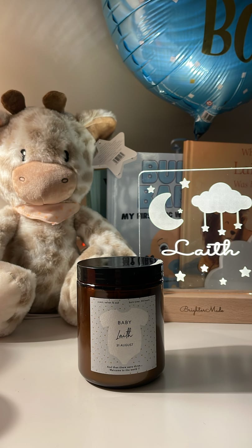 Customer photo review of Moon & Stars - Personalized Night Light