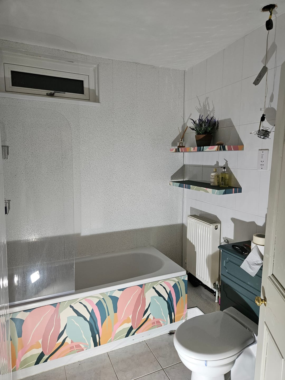Customer photo review of Veronica - Pastel Foliage Leaf Collage Vinyl Furniture Wrap