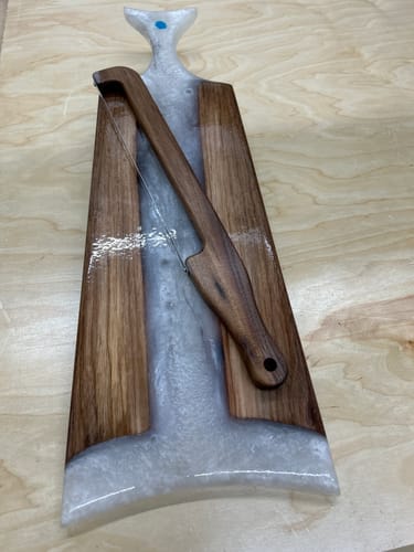 Customer photo review of 24x8.5x1.5"  Large Fishtail Charcuterie Board Silicone Mold - Serving Board Mold