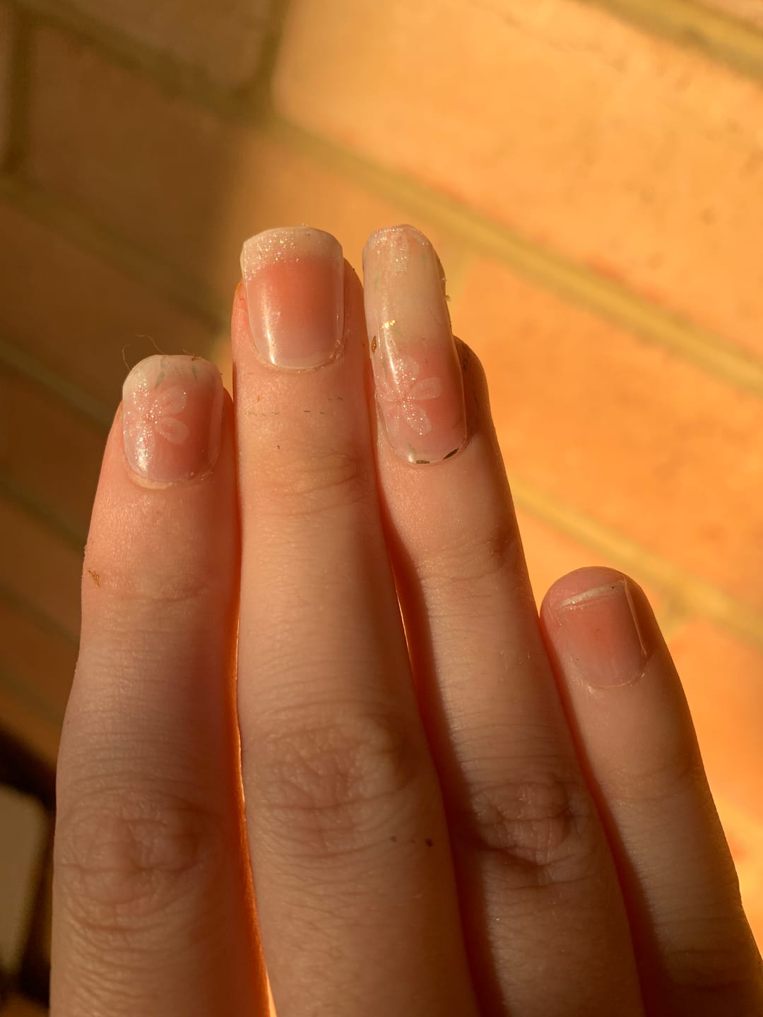 Customer photo review of Blushing Sakura DIY Semicured Gel Nail Sticker Kit (LIMITED EDITION)