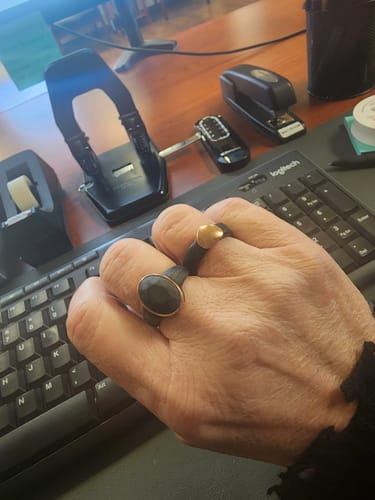 Customer photo review of Heart Collection - Women's Silicone Rings with Metal