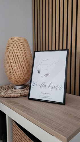 Customer photo review of Wo alles begann Herzkarte - Personalisiertes Poster