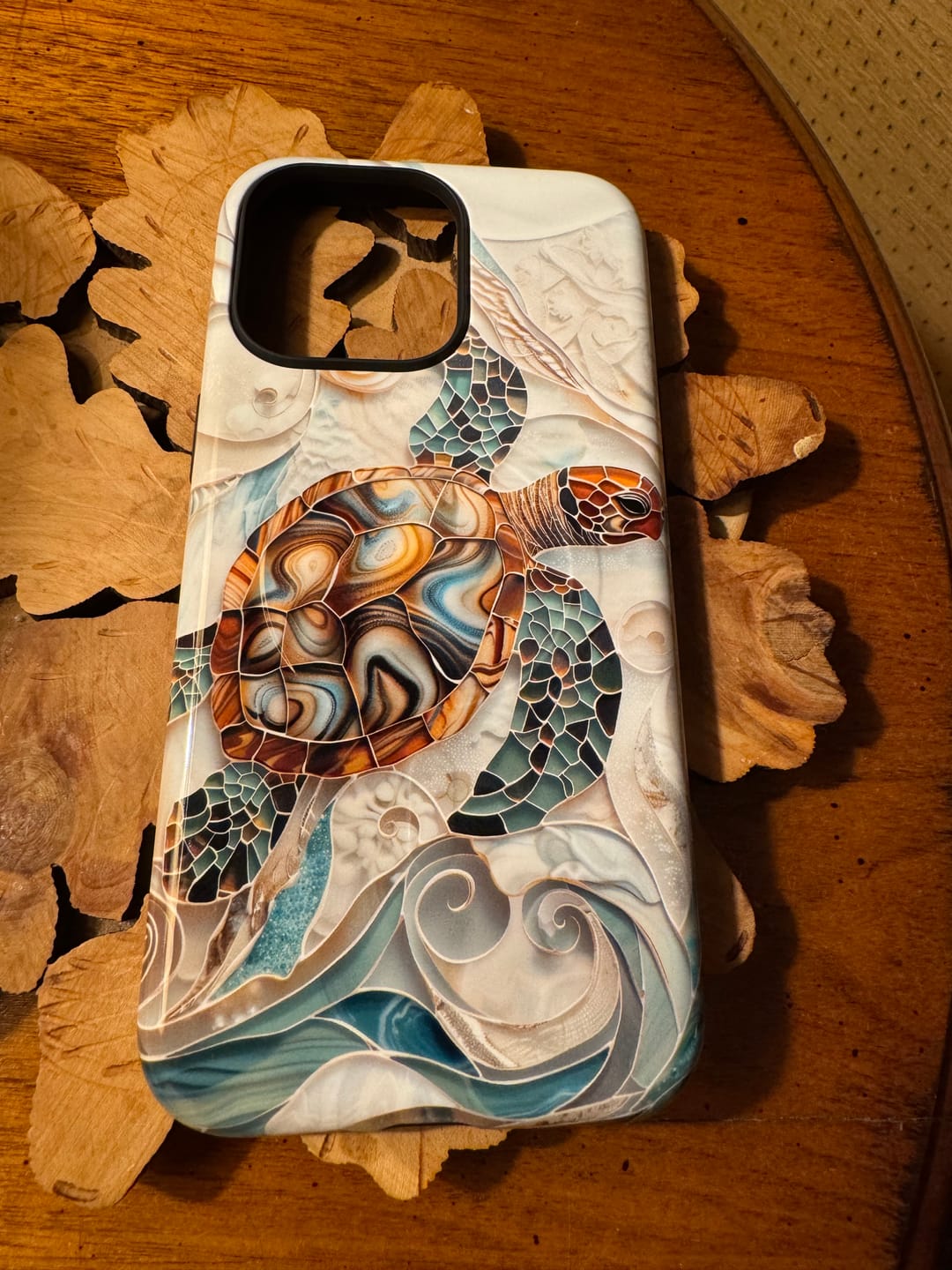 Customer photo review of Sea Turtle Stained Glass Design 1 Print iPhone Case