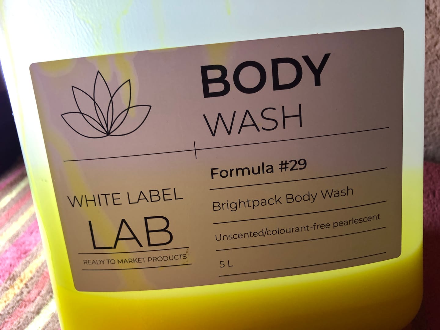 Customer photo review of Brightpack Body Wash (White Label Lab)