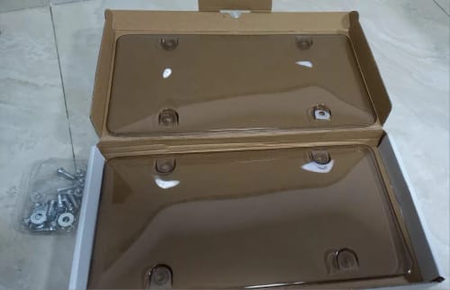 Customer photo review of Car License Plate Tinted Cover