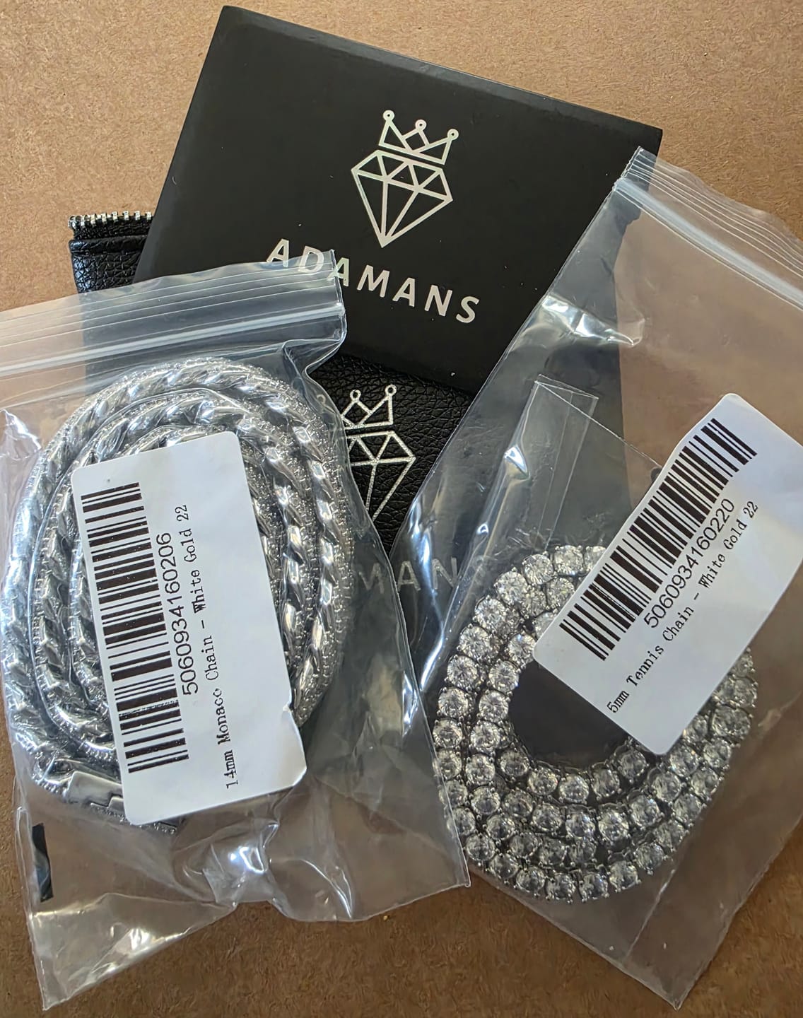 Customer photo review of 14mm Monaco Chain - White Gold