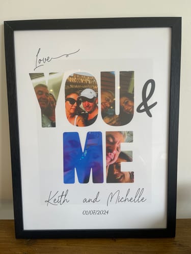Customer photo review of You & Me - Personalised Poster