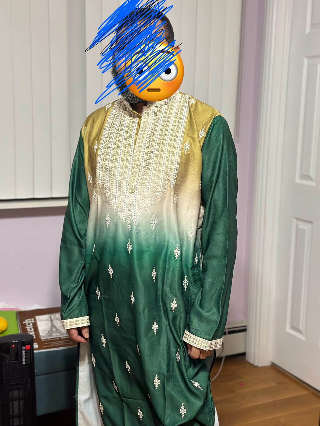 Customer photo review of Green Shades Fancy Kurta