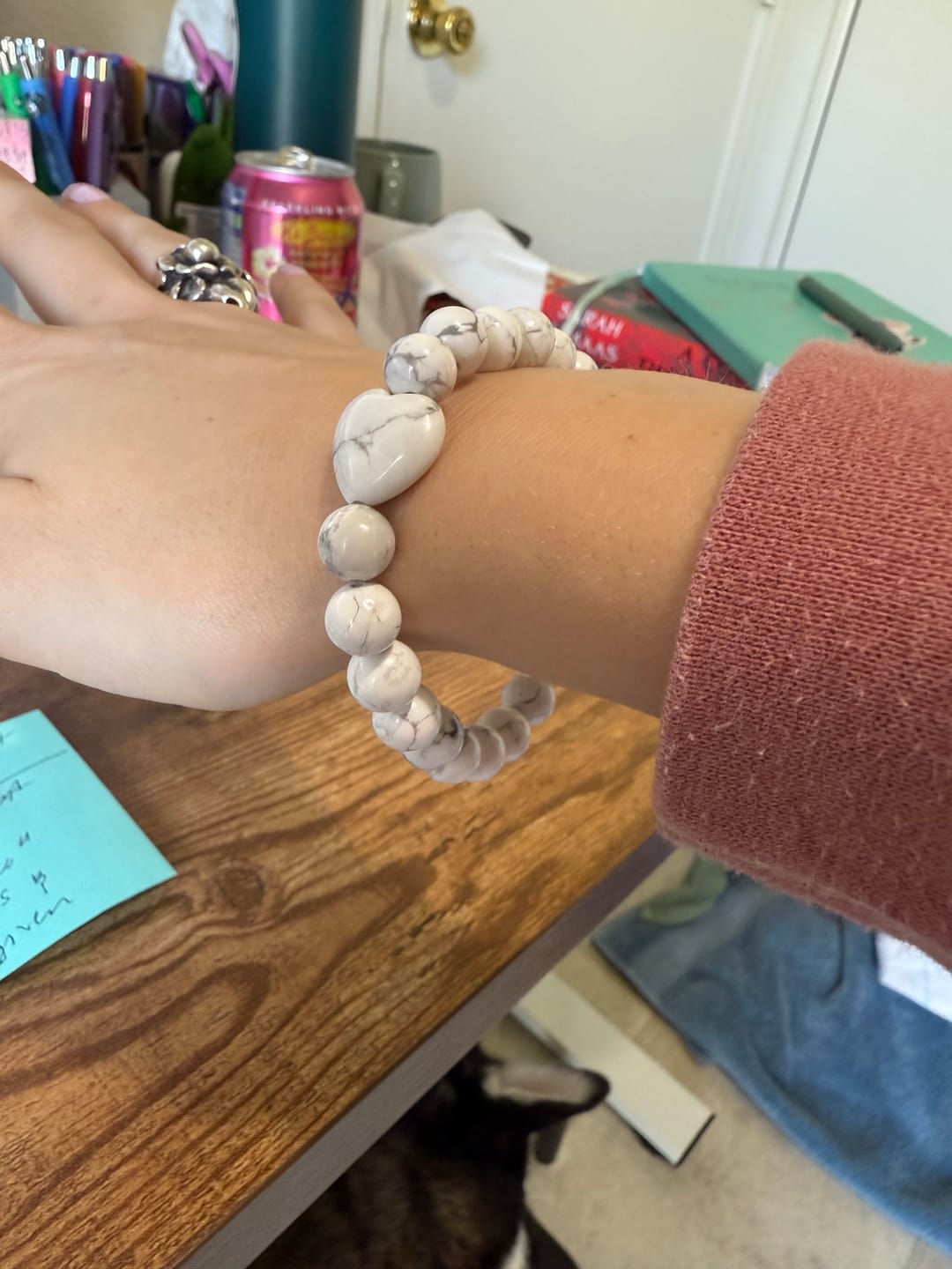 Customer photo review of White Howlite Bracelet