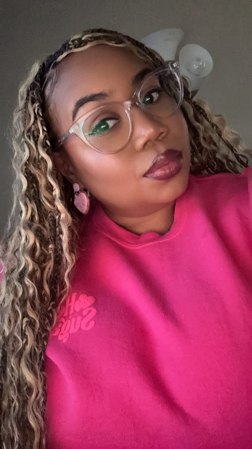 Customer photo review of #27 Honey Blonde Deep Wave Bulk Hair Extensions for Braiding