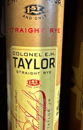 Customer photo review of Colonel E.H. Taylor Straight Rye Bottled In Bond Whiskey