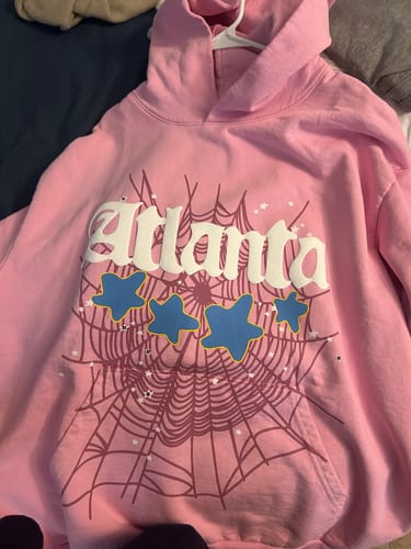 Customer photo review of Sp5der Pink Atlanta Hoodie