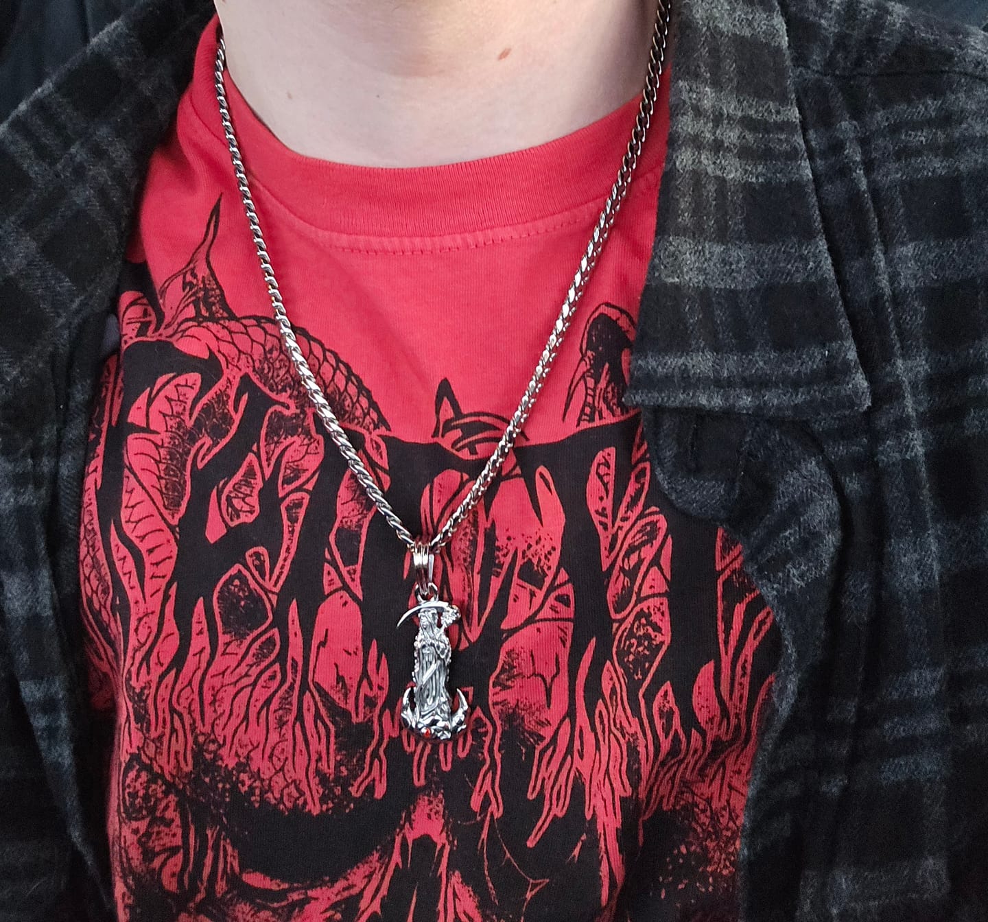 Customer photo review of UPGRADED SANTA MUERTE PENDANT