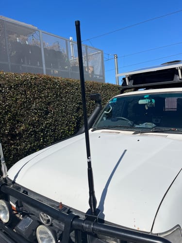 Customer photo review of Strike B3 7dBi Heavy Duty Bullbar Mount Antenna - Full Black