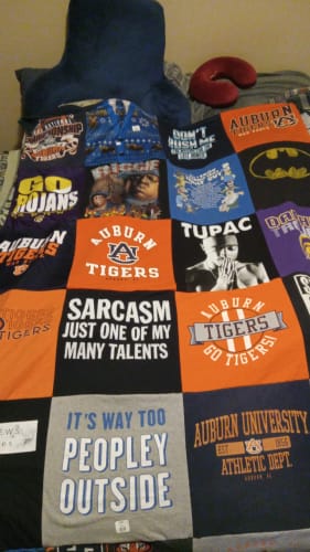 Customer photo review of Classic T-Shirt Blanket