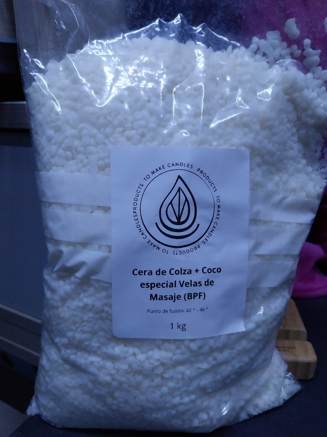 Customer photo review of Cera de Colza + Coco especial Velas de Masaje (BPF)