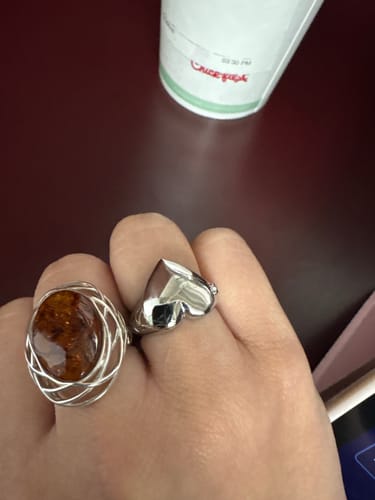 Customer photo review of LOCKET HEART RING (ENGRAVABLE)
