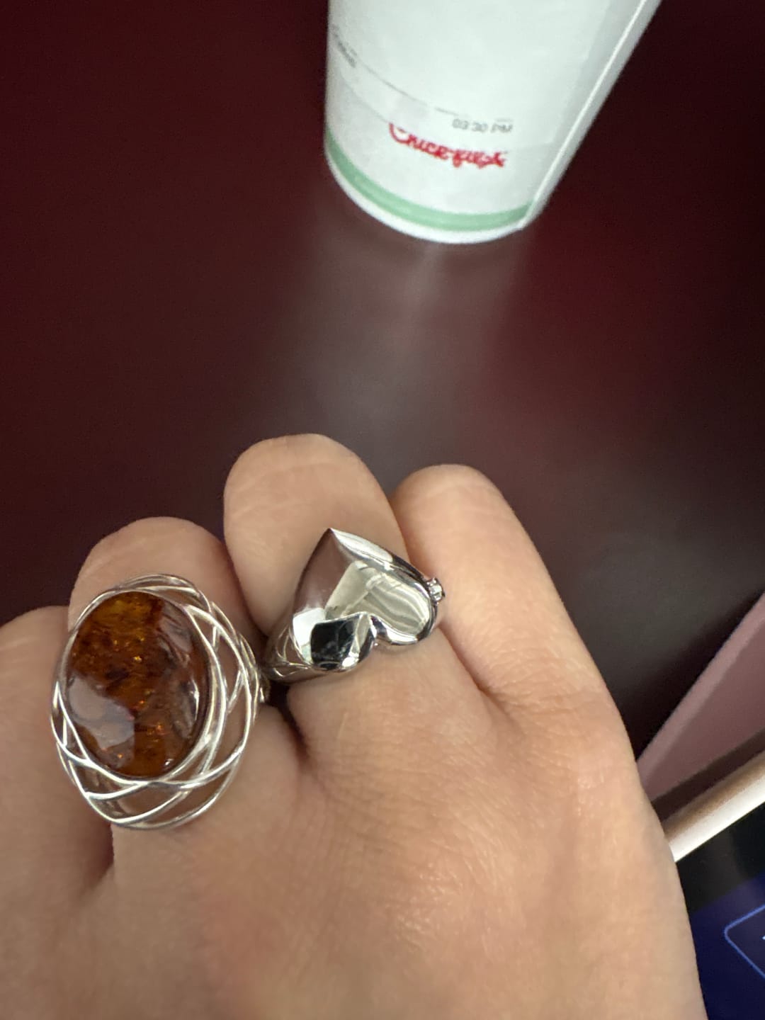 Customer photo review of LOCKET HEART RING (ENGRAVABLE)
