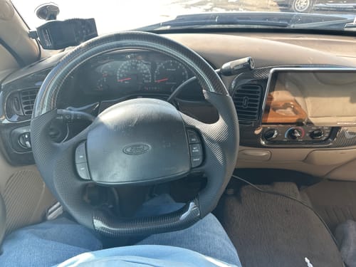 Customer photo review of 1999 -2003 Ford F-150 (5th Generation) custom carbon fiber steering wheel