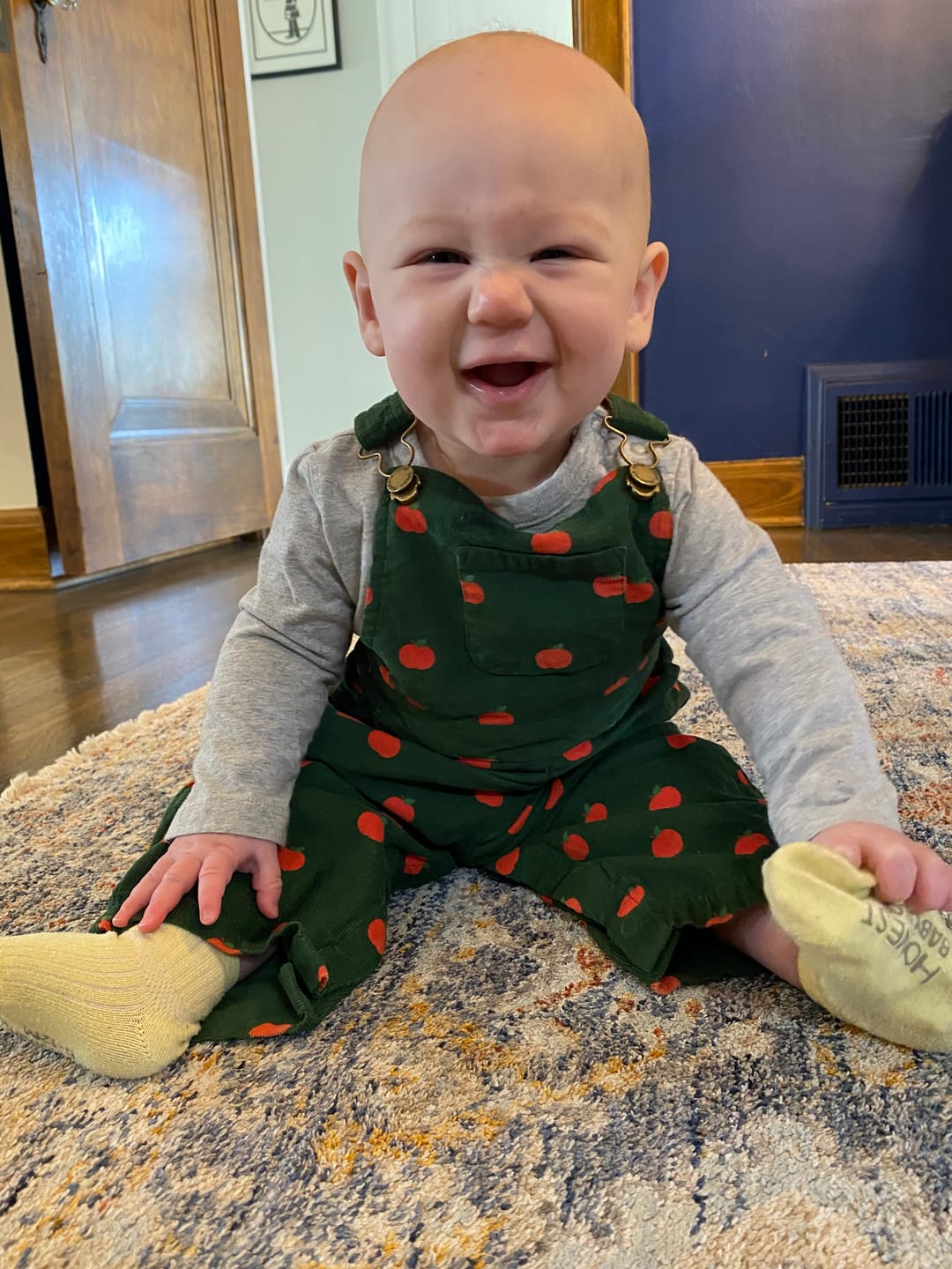 Customer photo review of Apple Printed Classic Corduroy Dungarees