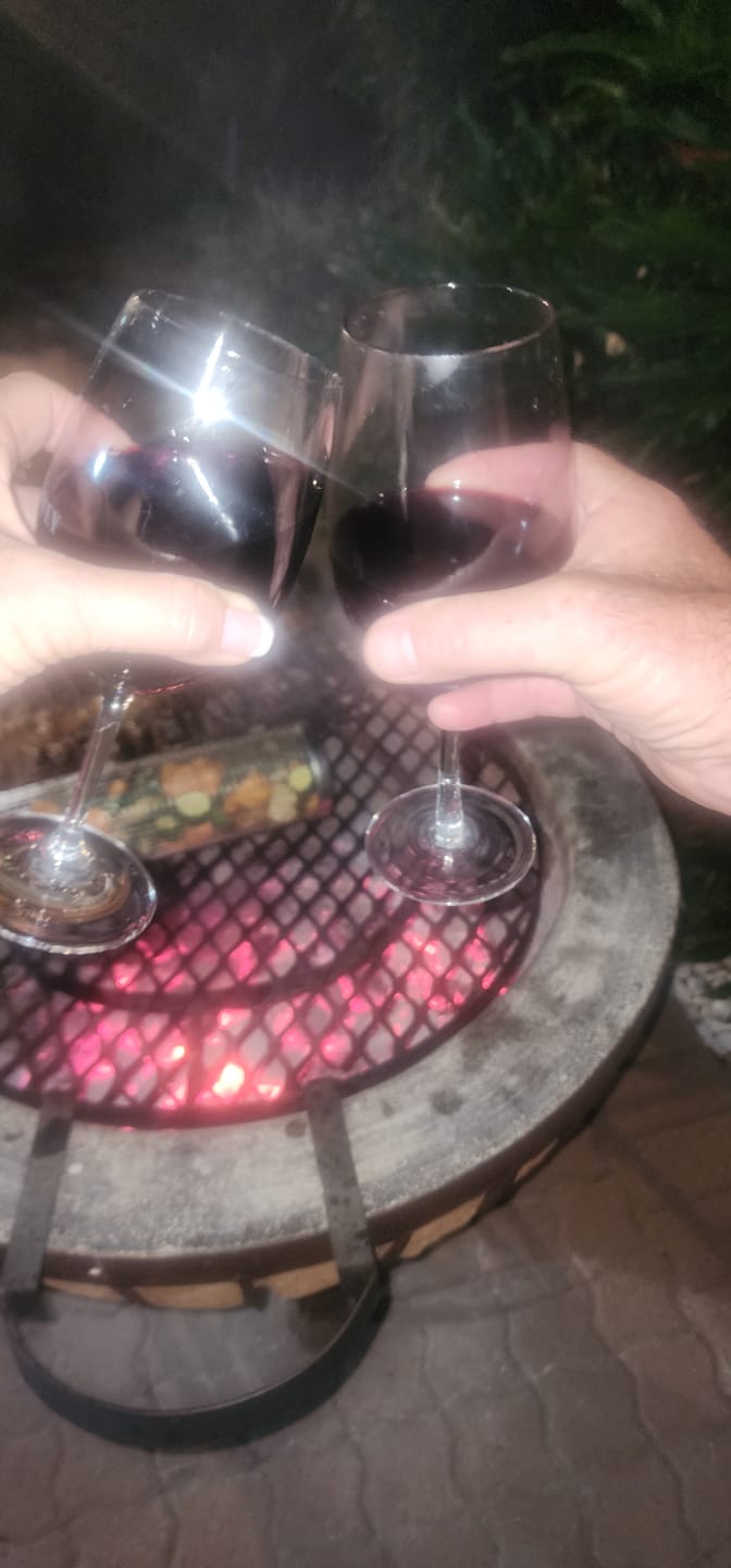 Customer photo review of Rolling Braai Basket