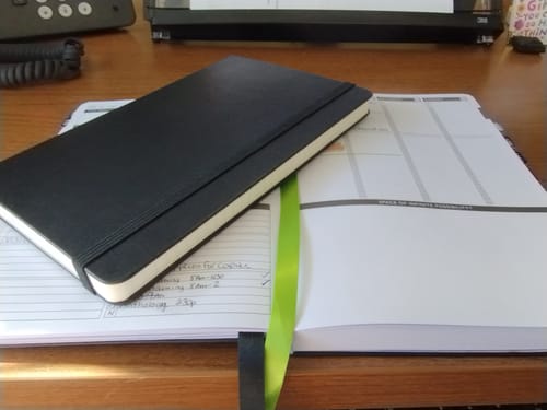 Customer photo review of Weekly 2025 Planner Elite Black