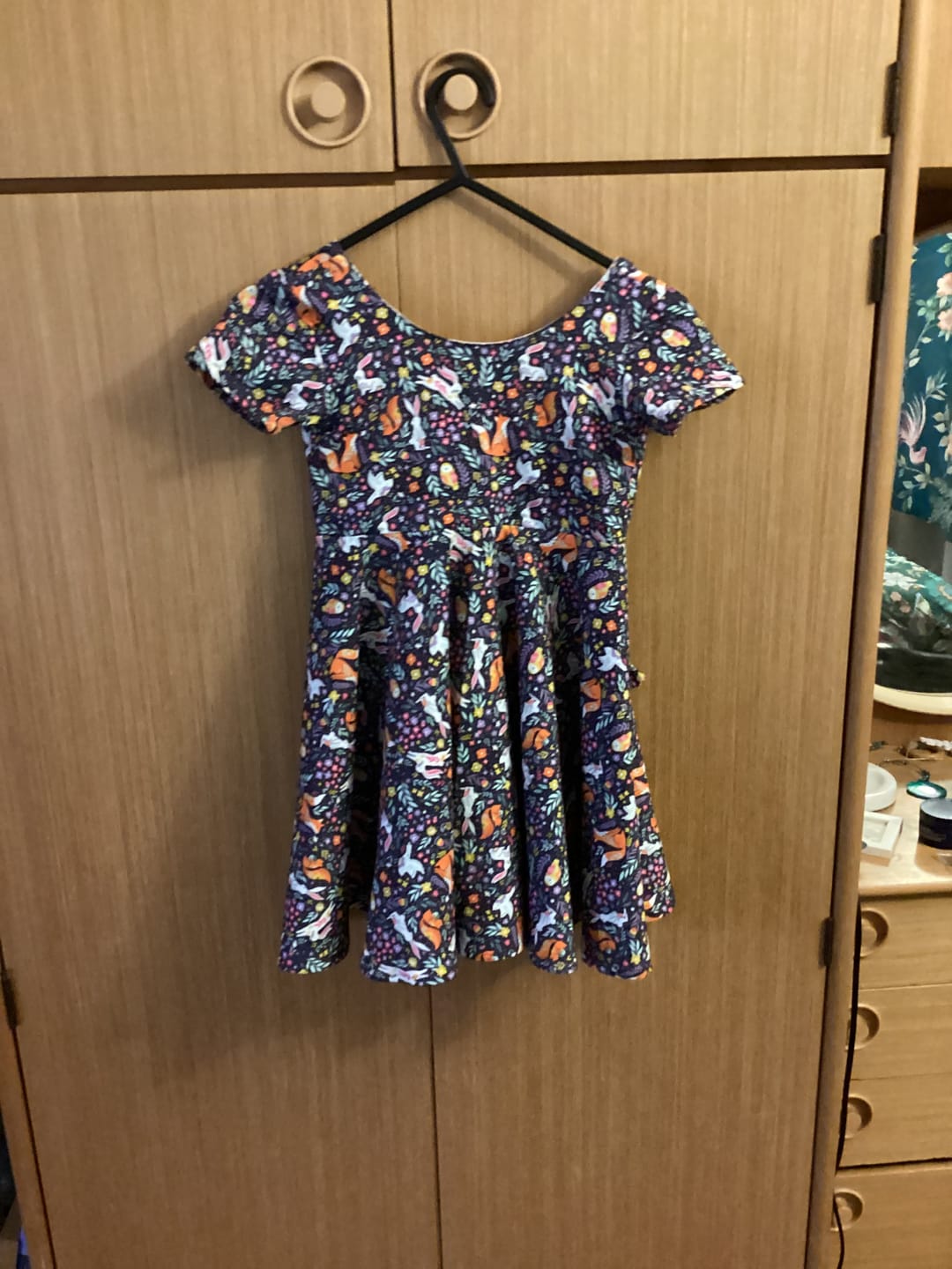 Customer photo review of Forest Animals on Deep Purple French Terry Fabric