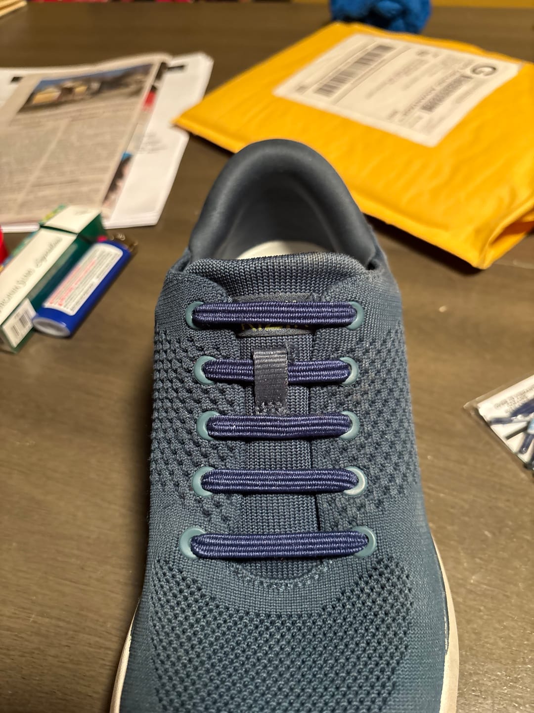 Customer photo review of uLace Kiddos - Light Navy Blue