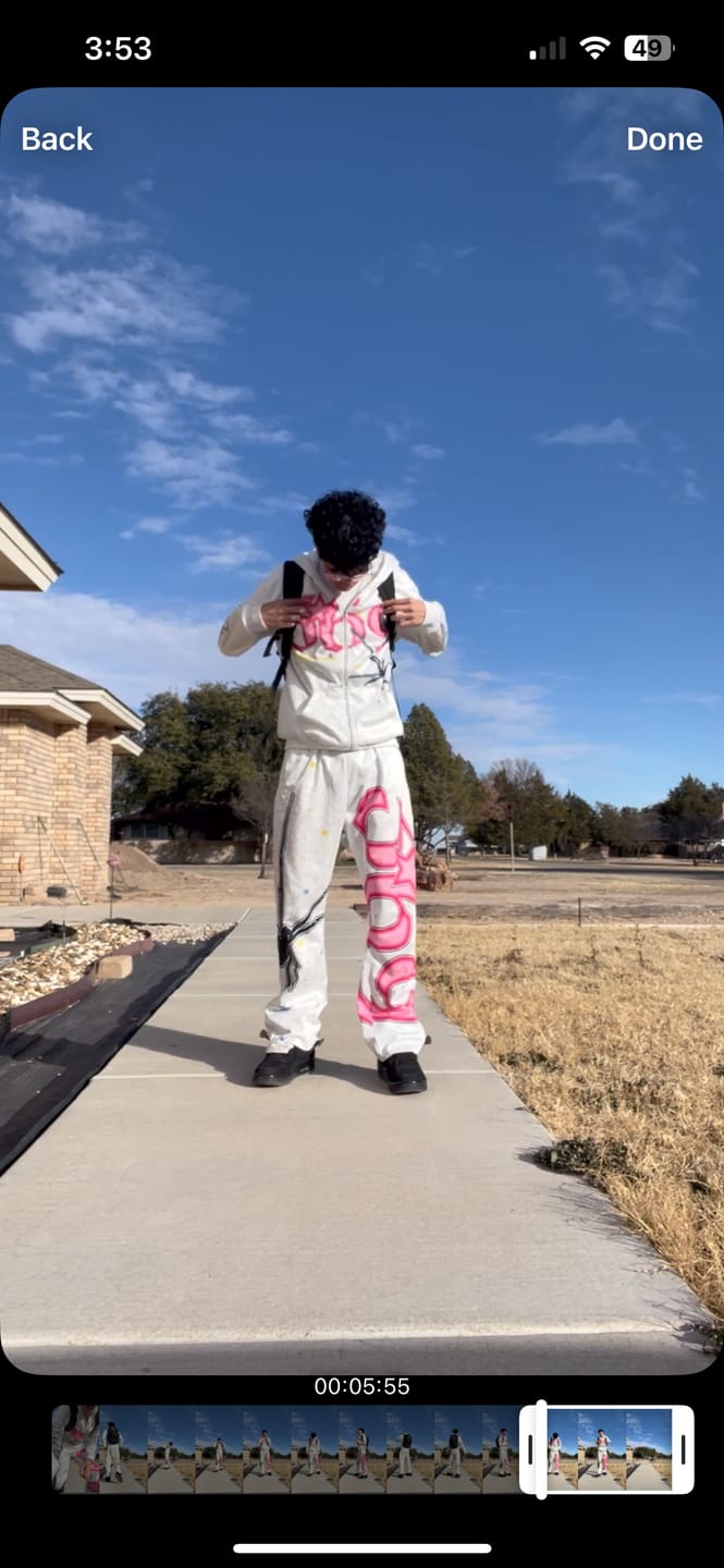 Customer photo review of Spider Full Zip Hoodie & Flare Sweatpants Set
