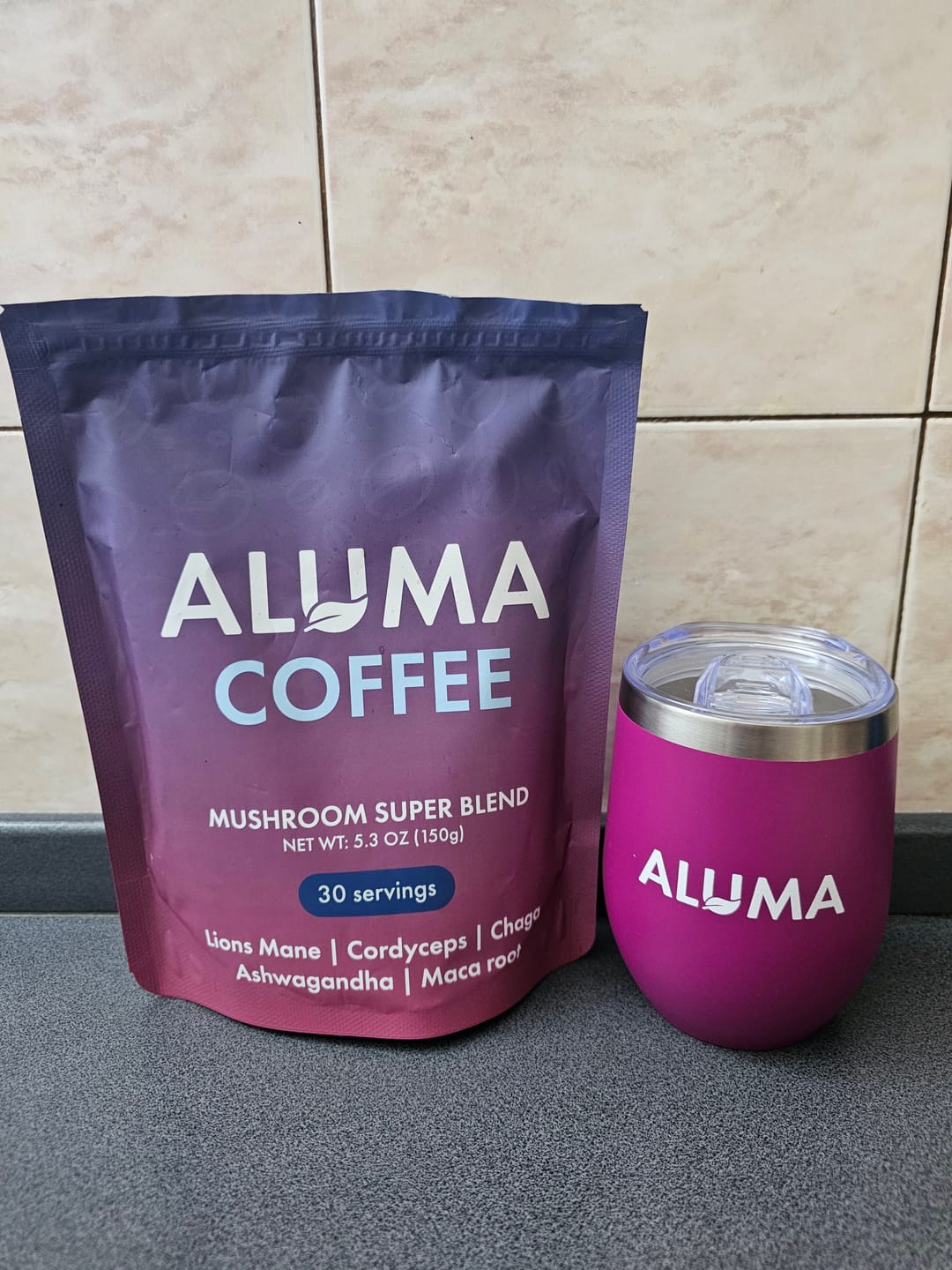 Customer photo review of ALUMA Mushroom Coffee