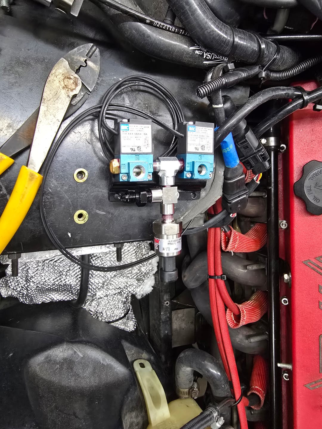 Customer photo review of (20 ft.) Black 1/4" Push-to-Connect Plastic Tubing