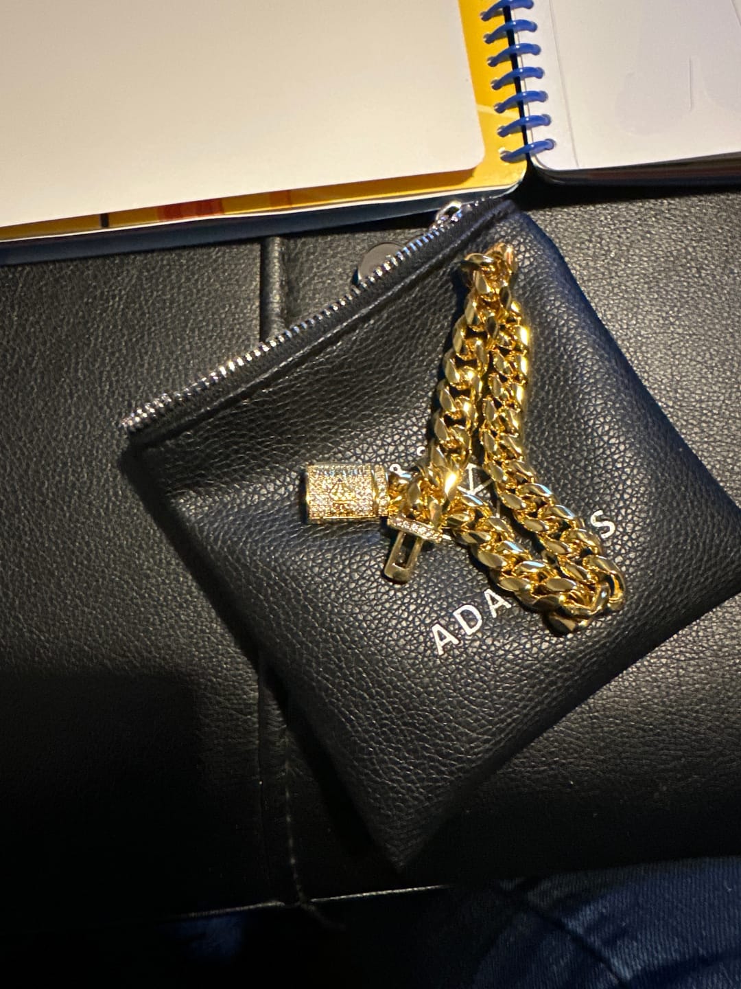 Customer photo review of 10mm Cuban Iced Clasp Bracelet - Gold