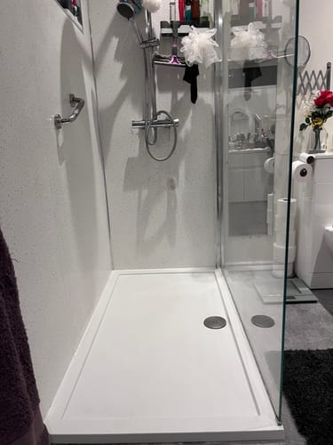 Customer photo review of Anti Slip 1400 x 800 Rectangle Stone Shower Tray