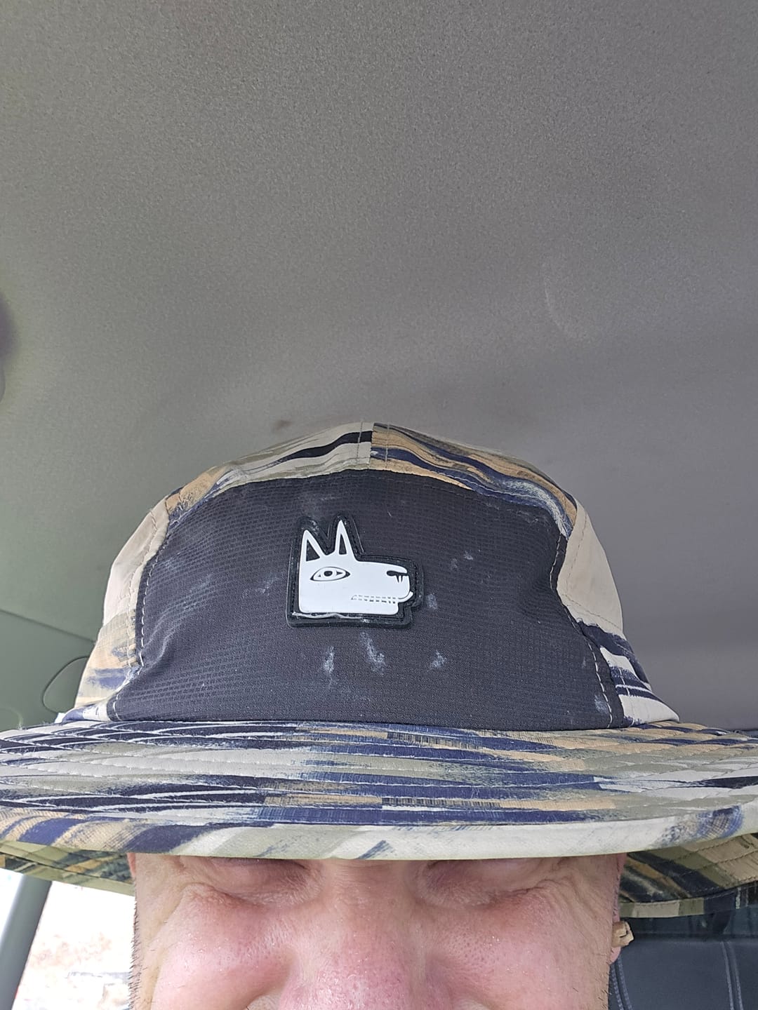 Customer photo review of Camo Wide Brim Surf Hat UPF 50+