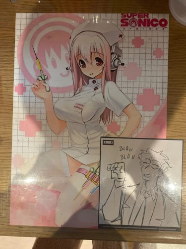 Customer photo review of Super Sonico Manga Classic Anime Poster Self-adhesive Vintage Decorative
