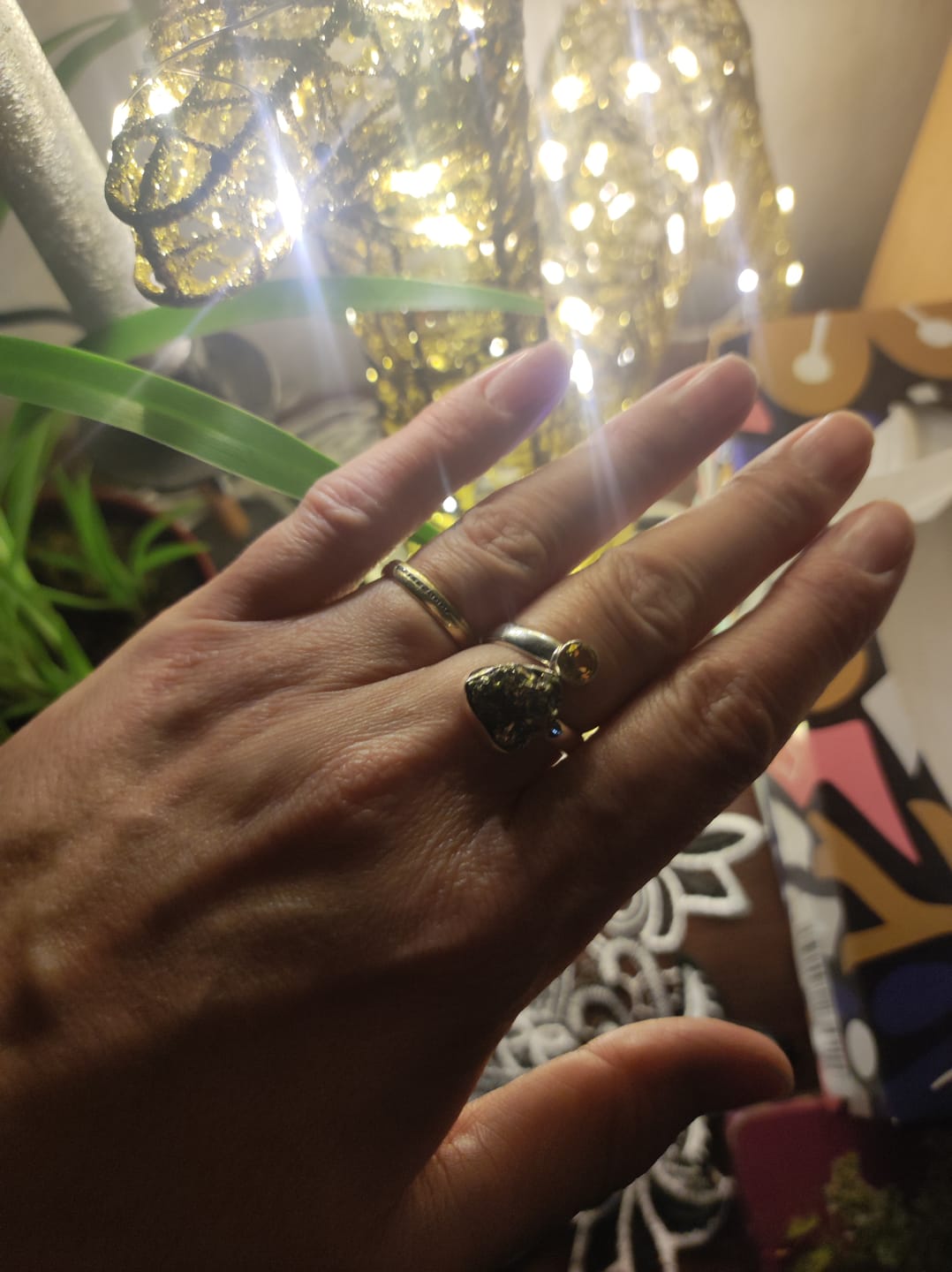 Customer photo review of Citrine + Pyrite double ring