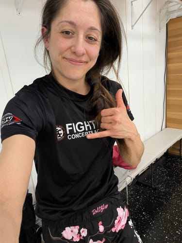 Customer photo review of Cherry Blossom Grappling Shorts